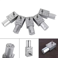 Moteur à vis sans fin DC Couple élevé 3kg.cm 12kg.cm Engrenage électrique réversible avec boîte de vitesses à arbre de sortie central 46*32MM