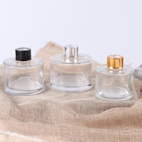 Bouteille de parfum en verre avec bouchon en bois pour voiture, 50ml