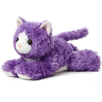 Jouets en peluche en forme de chat réalistes en peluche de couleur violette à la mode en gros