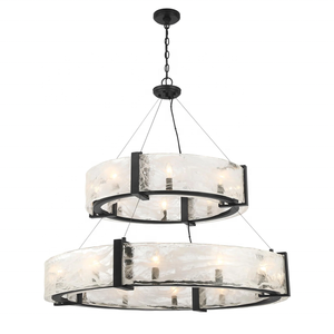 110v moderno LED nuvola di vetro smerigliato lampadario francese rotondo/lungo soggiorno sala da pranzo doppia altezza plafoniera - Product Image 3