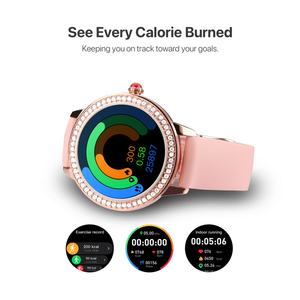 Reloj Inteligente Crown Diamond en Existencia en EE. UU., Monitor de Ritmo Cardíaco y Sueño, Compatible con iOS y Android, para Chicas y Mujeres - Product Image 6