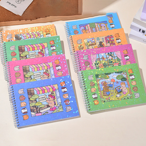 Nouveau Cahier <span class=keywords><strong>de</strong></span> Coloriage et <span class=keywords><strong>de</strong></span> <span class=keywords><strong>Dessin</strong></span> A5 pour Enfants 2026, Motif Ours Mignon, Reliure Spirale, Livre <span class=keywords><strong>de</strong></span> Croquis et <span class=keywords><strong>de</strong></span> Gribouillage à l'Aquarelle - Product Image 2