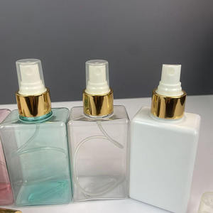 Botellas de Plástico PETG Cuadradas Hengjian con Pulverizador, en Varios Tamaños, en Rosa, Marrón y Blanco, para Crema Hidratante y Espuma para el Cabello - Product Image 4