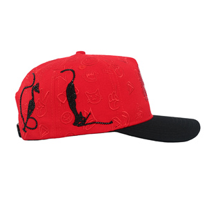 Casquette Snapback Tcap Chine 5 panneaux légèrement à visière, personnalisable avec strass et broderie - Product Image 4