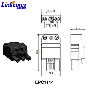 3-Pin 3-Core Multi-Conductor Electrical <b>Connector</b> Power Signal in One Compact Body Female <b>Connector</b> <b>Quick</b>-Disconnect EPC1114 - Product Image 2