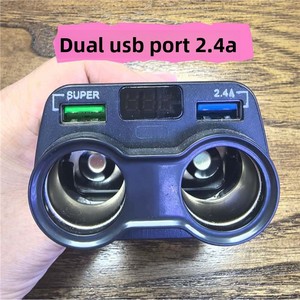 S2 <span class=keywords><strong>Chargeur</strong></span> de voiture à charge rapide 4-en-1 multifonction double USB tête de conversion One-on-Two <span class=keywords><strong>iPhone</strong></span> Flash Charge utilitaire pour véhicules - Product Image 4