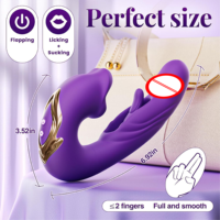 Silikon G-Punkt Vibrator für Frauen mit 7 Klopf- & 5 Leck-Saug-Modi, USB-Stromversorgung, Dildo & Rosen-Vibrator Typen