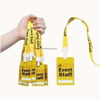 Lanière personnalisée JRL OEM avec trou perforé, badge en plastique, carte VIP couleur pleine brillante pour événements sportifs
