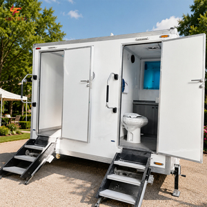 Remolque <span class=keywords><strong>de</strong></span> Baño Móvil Prefabricado VIP <span class=keywords><strong>de</strong></span> Lujo con Panel Sándwich, Baño Portátil Moderno para Eventos al Aire Libre - Product Image 1