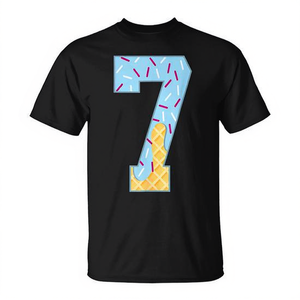 Number 7 Ice Cream Drip T-<b>Shirt</b> <b>Meme</b> Halloween Costume Adult Unisex - Product Image 2