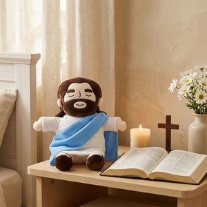 Brinquedo de Pelúcia Jesus que Respira, Boneco Calmante para Recém-Nascidos, Presentes Religiosos Cristãos Católicos para Bebês - Product Image 2