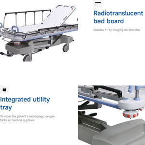 Camilla hidráulica de emergencia para pacientes de lujo 2025, Camilla <span class=keywords><strong>Manual</strong></span> hidráulica para Hospital, carrito de transferencia de pacientes - Product Image 6