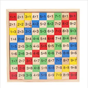 Mathematik Lernspiel zeug Holz Multi pli kation stabelle Regenbogen Mathematik Manipulationen Spielzeug Mathe Brettspiel