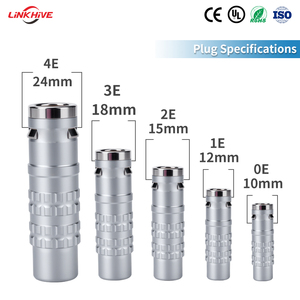 מחברי תעופה FFA סיטונאיים תואמים למחברי LEMO 2-18 פינים 2E 3E מחברי פליז מצופים כרום דחיפה-משיכה עם נעילה עצמית - Product Image 4