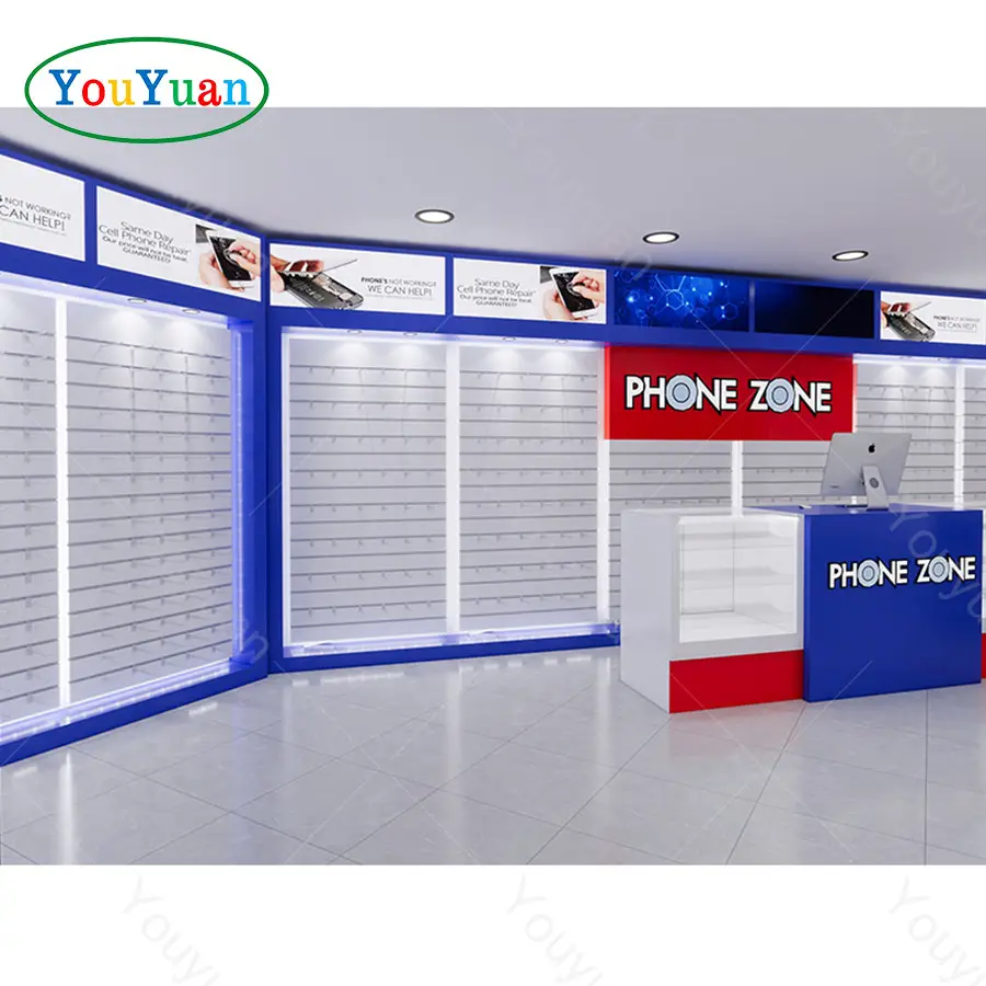 Votre meilleur choix de vitrine de collection d'affichage pour le magasin mobile Présentoir d'accessoires de téléphone portable à Youyuan