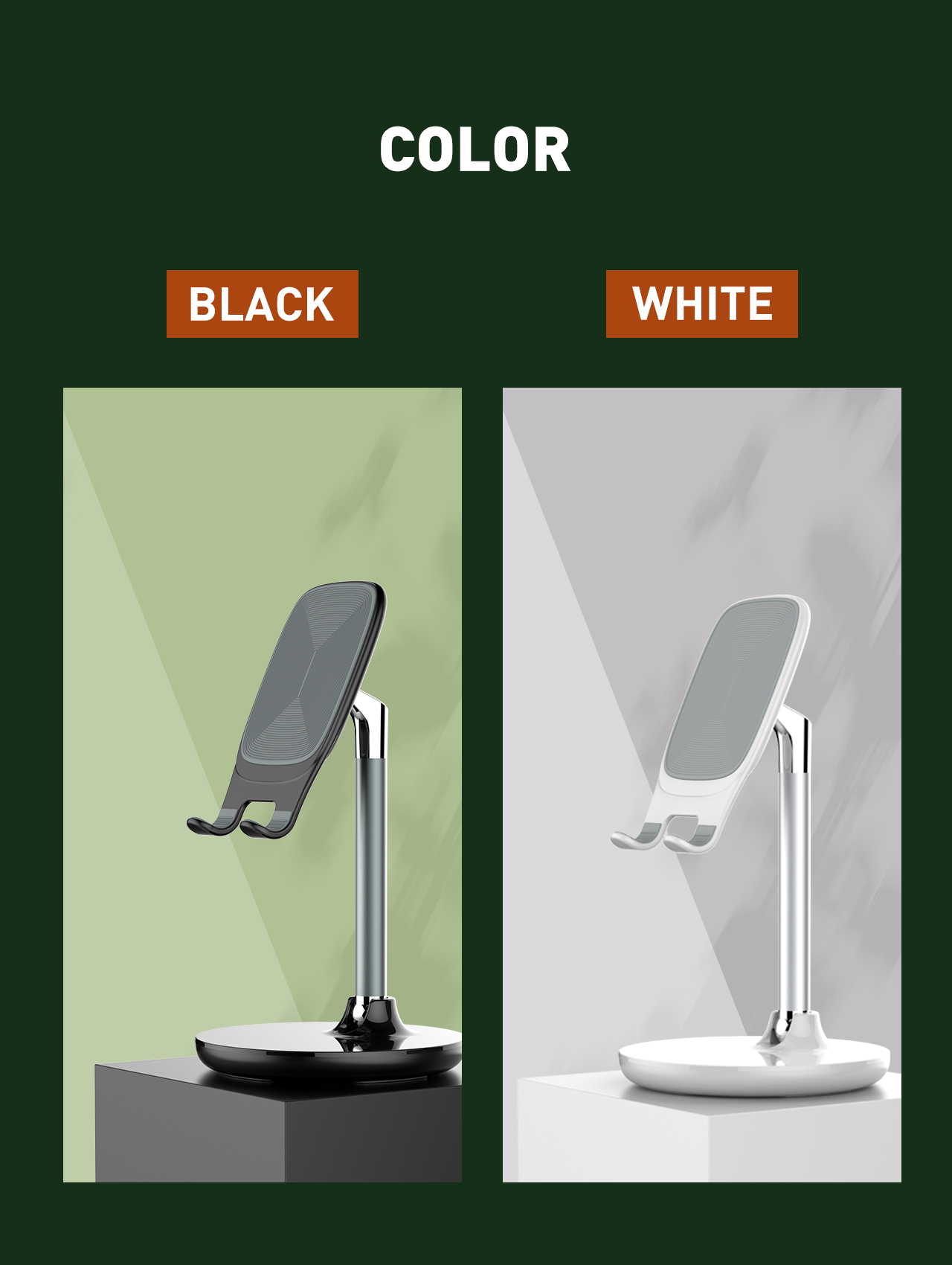 LDNIO MG05 Angle Height Adjustable Cell Phone Stand For Desktop Phone Holder Stand For Desk, Compatible with All Mobile Phones