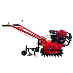 Multifunctional chain track micro tillage machine Push Chain Cultivator Ditching Fertilization Rotary Tiller Farm Equipment