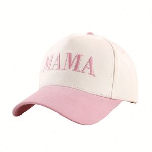 Gorra de Béisbol Casual de Moda, Bordada con la Palabra MAMA, de 5 Paneles, Bicolor - Product Image 5