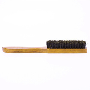 Brosse à cheveux en bois à poils de sanglier, forme rectangulaire, pour cheveux raides et bouclés, outil de coiffage - Product Image 5