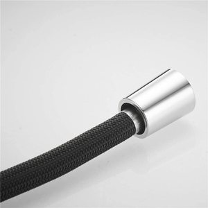 Tuyau <span class=keywords><strong>d</strong></span>'arrosage noir <span class=keywords><strong>pour</strong></span> robinet extractible avec revêtement en nylon tressé, flexible, <span class=keywords><strong>pour</strong></span> cuisine, remplacement <span class=keywords><strong>pour</strong></span> robinets extractibles - Product Image 6