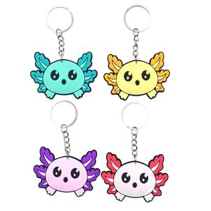 Jincan 2026 Cross-border New China Salamander Cartoon UV Printed PVC Key Chain Cute Creative Zhejiang Bag Car Key Pendant