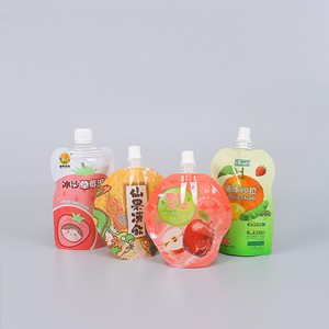 Support your own design self-supporting <b>bag</b> with juice irregular <b>suction</b> nozzle, vacuum printed composite juice spout spouch - Product Image 4