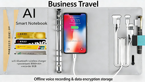 Cargador Inalámbrico <span class=keywords><strong>de</strong></span> Alta Velocidad, Banco <span class=keywords><strong>de</strong></span> Energía, Accesorio Promocional Empresarial con Cubierta <span class=keywords><strong>de</strong></span> Cuero <span class=keywords><strong>de</strong></span> Calidad para Gerentes - Product Image 4