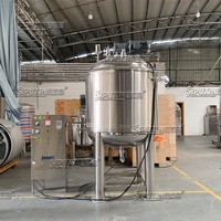 Cuve de mélange mobile avec agitateur PLC - pour la cuisson, le chauffage, le refroidissement et le mélange de la mayonnaise, des sauces et du shampoing