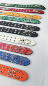 Cintura Western <span class=keywords><strong>in</strong></span> <span class=keywords><strong>Pelle</strong></span> PU per Uomo e <span class=keywords><strong>Donna</strong></span>, Nuova Moda Designer, Cintura Western da Cowgirl Y2k con Borchie e Strass a Forma di Ragno - Product Image 4