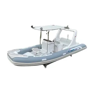 CE 5m RIB 500 hypalon material aluminum hull inflatable fishing cabin rib boat