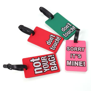 علامة الأمتعة ذات العلامة التجارية المتينة المقاومة للماء ، طباعة مخصصة ، رسالة ترويجية ، علامة أمتعة الطائرات الزرقاء - Product Image 1