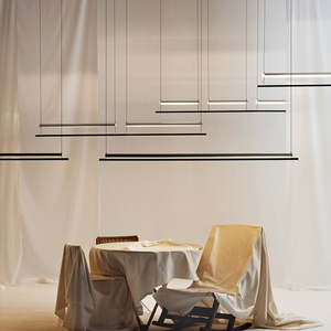 Hiện Đại Tối Giản Nhà Hàng Treo Ánh Sáng Sang Trọng Bàn Ăn & Bar Chiếu Sáng Nghệ Thuật LED Hình Chữ Nhật Ánh Sáng Văn Phòng Mặt Dây Chuyền Đèn - Product Image 2