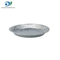 Flan jetable recyclable de 9 pouces rond en aluminium plaque de papier d'aluminium casseroles à pizza