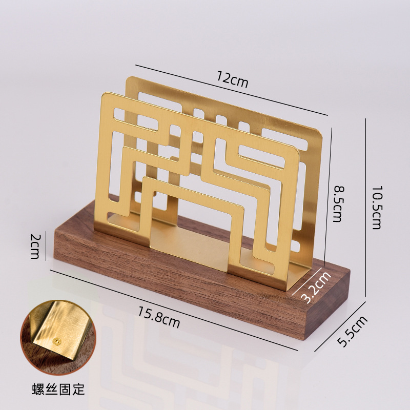 ไม้วอลนัท ลายฉลุสไตล์จีน (สีทอง)