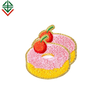 Appliques en chenille autocollantes pour gâteaux, motifs mignons à repasser, motifs de crème glacée