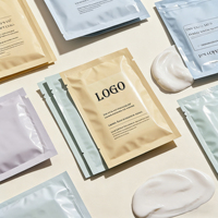 Sachet d'échantillon cosmétique personnalisé en aluminium, scellé sur 3 côtés, pour masque facial et soins de la peau, petit emballage en sachet