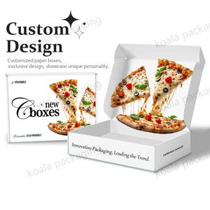 Vente en gros de biscuits de luxe personnalisés emballage de macaron carton beignets <span class=keywords><strong>pizza</strong></span> à emporter boîte de nourriture <span class=keywords><strong>pizza</strong></span> logo imprimé - Product Image 1