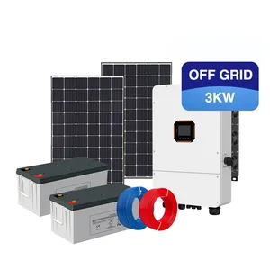 Gehele Set Zonne-Energie Opslagsysteem 3kw Grid Gebonden Met Omvormer In Voorraad