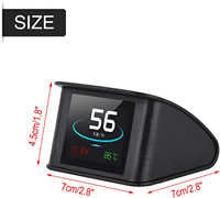 P10 HUD Display OBD2 Car Head up Display con pantalla TFT LCD muestra la velocidad RPM Detección de voltaje para código de error Hud