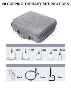 Cangkir Hijama Berkualitas Baik Grosir OEM Kotak Hadiah 20PCS Set Terapi Pijat Cangkir Hisap Hijama - Product Image 3
