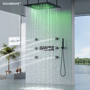 Phòng tắm Châu Âu vòi hoa sen vòi giấu tĩnh nhiệt hiển thị kỹ thuật số vòi hoa sen Mixer sang trọng Wall Mount Trần vòi hoa sen đặt - Product Image 1
