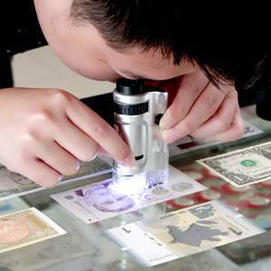 Cầm tay có thể điều chỉnh zoom 20x-40x Led Mini Pocket giáo dục khoa học hoạt động Đồ chơi kính hiển vi với cơ sở cho trẻ em - Product Image 5