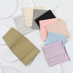 Luxury Small Microfiber Jewelry Pouch Eco-Friendly Premium Packaging Display Popular <b>Gift</b> <b>Envelope</b> Bag MOJU Brand 8*8cm Portable - Product Image 5