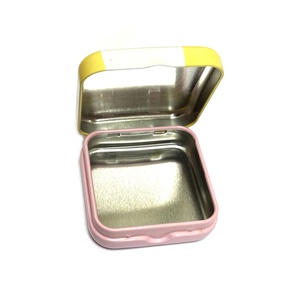 Boîte d'emballage carrée en métal 55x55x21mm, boîte à clapet pour bonbons à la menthe, sucre, boîte en étain personnalisée imprimée - Product Image 3