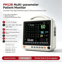 Monitor de Pacientes Portátil PM12B para UCI/Quirófano/Clínica, Pantalla TFT de 12.1 Pulgadas, Salida VGA, EtCO2 y IBP Dual Opcionales