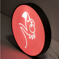 Vente en gros de boîtes lumineuses rondes en acrylique 3D - Panneau publicitaire LED personnalisé pour la promotion des entreprises