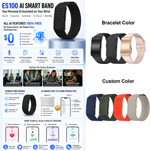 Enregistreur IA Smartband ES100 : Transcription et résumé automatiques des notes de réunion, Affichage de la variabilité de la fréquence cardiaque et de la température corporelle - Product Image 3