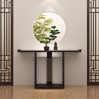 Console d'entrée de style chinois moderne et simple, en bois massif vieilli, pour la maison, la villa, l'hôtel