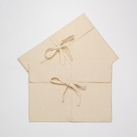 Sac à poussière recyclable personnalisé de haute qualité pochette en lin en toile sergé avec emballage d'enveloppe à rabat pour sous-vêtements en coton