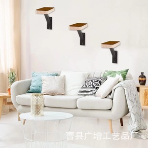ชั้นวางแมวติดผนังไม้เนื้อแข็ง 22.1x13x17 ซม. เฟอร์นิเจอร์สำหรับสัตว์เลี้ยงที่ทนทานสำหรับแมวในบ้าน - Product Image 2